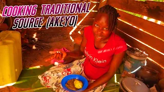 AFRICAN VILLAGE GIRL'S LIFE//COOKING AKEYO//TRADITIONAL DELICACY