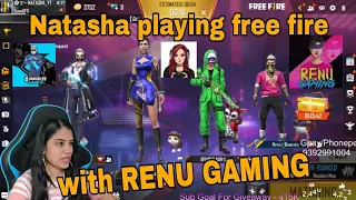 Natasha gaming playing Free fire with # Renu gaming # Dhanush ff