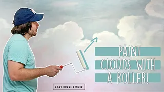 Paint a Cloud Mural in a Day the Easy Way | DIY Nursery Mural #2