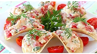 ВКУСНАЯ сырная закуска на чипсах.