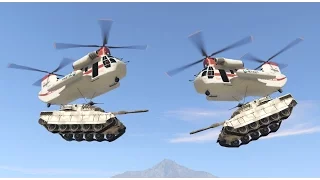 FLYING TANK BATTLES!? (GTA 5 Funny Moments)