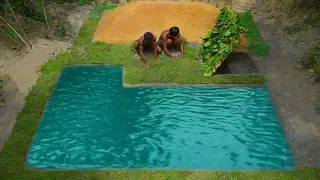 Build A Great Secret House In The Ground And Mini Swimming Pool