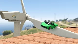 DODGE THE SPINNING WINDMILLS! (GTA 5 Funny Moments)