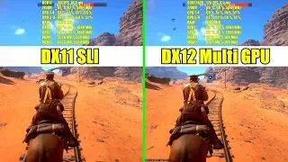 Battlefield 1 DX12 Multi GPU Update DX12 Vs DX11 GTX 1080 TI SLI 4K Ultra Frame Rate Comparison