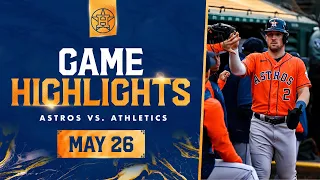 Astros vs. A's Game Highlights (5/26/23) | MLB Highlights