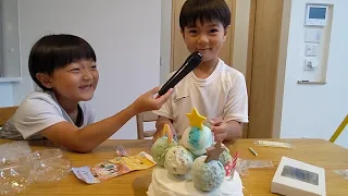 お誕生日のケーキに大興奮のおいちゃん　＃1192　ひなごんおいちゃんどんちゃん三兄弟vlog