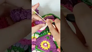 crochet mandala colorful  design blanket ( BPHdc)