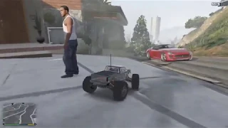 GTA V - Trying to pick up Franklin and Trevor in RC Car