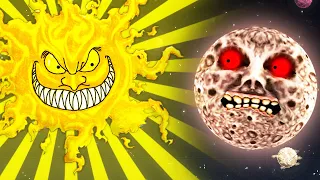 Scary Sun vs Lunar Moon in Minecraft Battle !!! Planet Apocalypse in Minecraft !!!