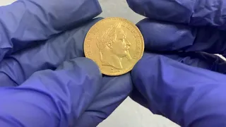 50 Франков 1867 года  A  Франция  Наполеон III  Золото 900 пробы   16 13 грамм  Штемпельная  Редкая!
