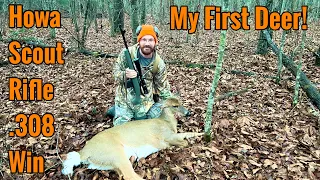 My First Whitetail Deer!!! Harvested her with a Howa 1500 scout rifle in .308 Winchester.