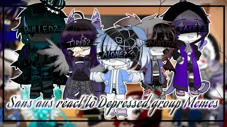 Sans aus react to Depressed group memes💔// Sad😢 ⚠lil blood⚠ 샌즈au (1.4k special)