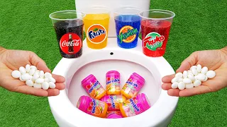 Fruity Mentos VS Mentos, Coca Cola, Fanta, Yedigün Blue, Fruko in the toilet