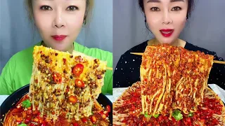 ASMR DAILY | Spicy Enoki Mushroom Eating | എനോക്കി കൂൺ | ピリ辛えのき茸 | daily Mookbong