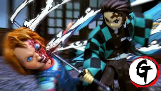 Tanjiro Kamado VS Chucky-Demon Slayer stop motion 竈門炭治郎VSチャッキー