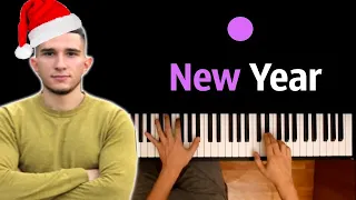 Timurlan - New Year (Мандарины, ёлка, блестки) ● караоке | PIANO_KARAOKE ● ᴴᴰ + НОТЫ & MIDI