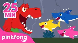 Famille Requin et Dinosaure ! | +Comptines Bébé | Pinkfong, Bébé Requin ! Chansons pour Enfants