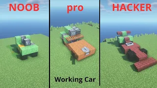 Minecraft NOOB vs. PRO vs. HACKER : CAR CHALLANGE in Minecraft!