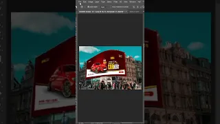 Create Curved Billboard Mockup Easily || Photoshop tutorial #shorts