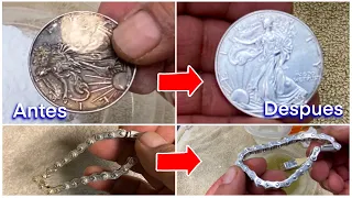 Como limpiar tus Joyas y monedas de plata caseramente por menos de un dollar