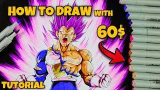 How to Draw VEGETA Ultra Ego (NEW FORM) | Step by Step Drawing TUTORIAL | 4K