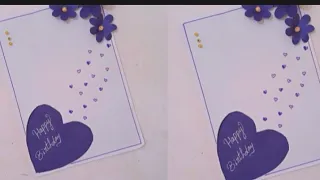 Beautiful happy birthday greeting card | Handmade birthday card | Cards | Craft hacks with Maryam