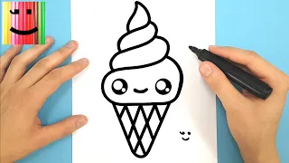 COMMENT DESSINER UNE GLACE ITALIENNE KAWAII