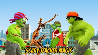 NickHulk Vs Zombie Vs Siren Head - Scary Teacher 3D Monster Giant Attack City Animation