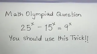 Math Olympiad Question | Equation Solving | You should use this Trick!!