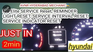 i20/service interval reset in just 2/min hyundai oil service reset