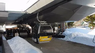 Loferer Alm Bahn Seilbahn in Lofer, Sektion 1, Talstation. Land Salzburg, Österreich, Doppelmayr