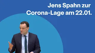 Jens Spahn zur Corona-Lage am 22.01.
