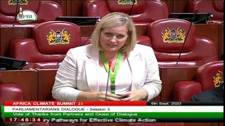 AFRICAN CLIMATE  SUMMIT PARLIAMENTARIANS DIALOGUE 2023.  PARLIAMENT OF KENYA (SESSION 3)