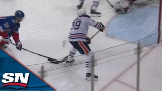 Leon Draisaitl Finishes Off Beautiful Passing Play To Complete Oilers' Comeback vs. Rangers