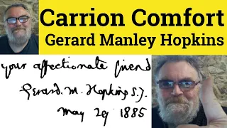 🔵Carrion Comfort by Gerard Manley Hopkins - Summary Analysis - Carrion Comfort Gerard Manley Hopkins