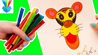 Kicsomi - ⭐Mimi⭐: 🎁 Bugris tigris 🐻😜 DIY rajzolás