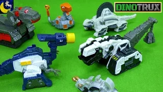 Lots of Dinotrux Diecast Toys Pounder Splitter Skrap It D Strux Lair Ty Rux Reptools Playset Toys