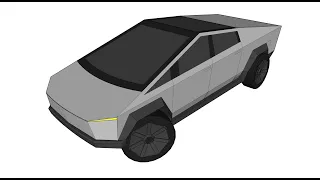 How to make a Car in Sketchup: Cybertruck