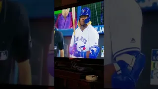 Vladimir Guerrero Jr first big league at bat!