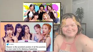 (G)I-dle Competes in a Compliment Battle and Try Not to Sing Reaction