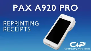 PAX A920 Pro -  Reprinting a Receipt