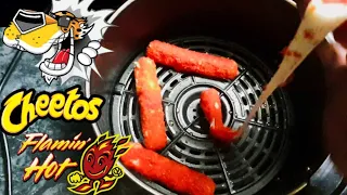 Flamin Hot Cheeto Mozzarella Sticks Made In The Air Fryer (Gowise)