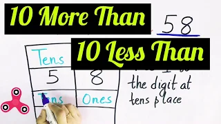 10 More Than OR  10 Less Than a Number Concept || Maths for Class 1 and Class 2 ||