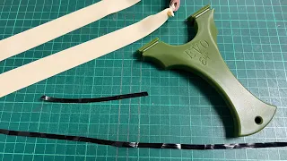 HOW TO tie your catapult / slingshot bands on (close up)