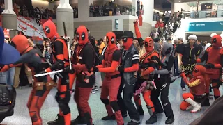 Deadpool's dancing at Anime Expo 2017 + Cosplay
