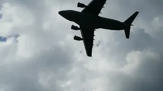 C-17 globemaster leaving Eindhoven airport 15-4-'24