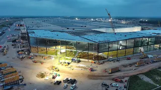 Tesla Gigafactory Texas | 4-26-24 | more s.expansion views + Cybertrucks parked @tesla #gigatexas