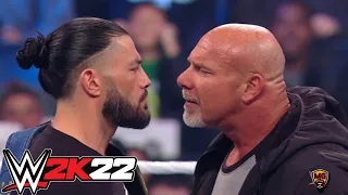 FULL MATCH - Roman Reigns vs Goldberg | WrestleMania WWE 2K22 Gameplay | WWE 2K22 | WWE 2K22 4K |