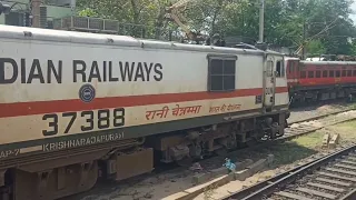 city unionBank advertised E loco||Royapuram{RPM}WAP7 in Resting position||BZA E loco tripshed