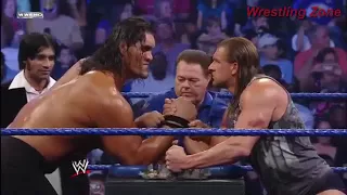 The Great Khali vs Triple H (Broken Glass Arm Wrestling) Match WWE SMACKDOWN 2008